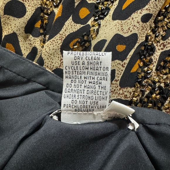 Vintage Sean Collection 100% Silk Leopard Print Maxi Dress – Size M - Picture 4 of 13